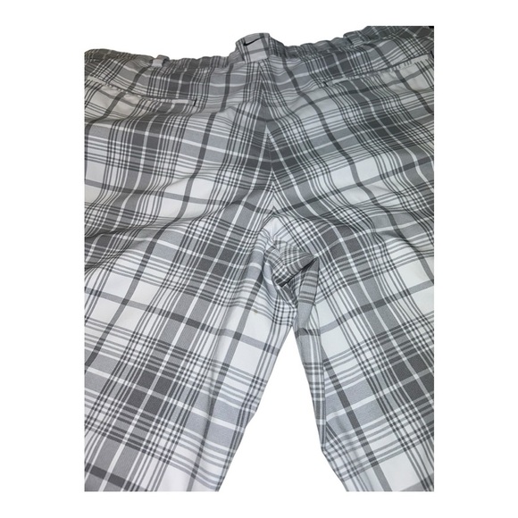 Men’s Nike Golf Grey White Plaid Stripes Golf Shorts Size Medium Waist 38 - Picture 9 of 14